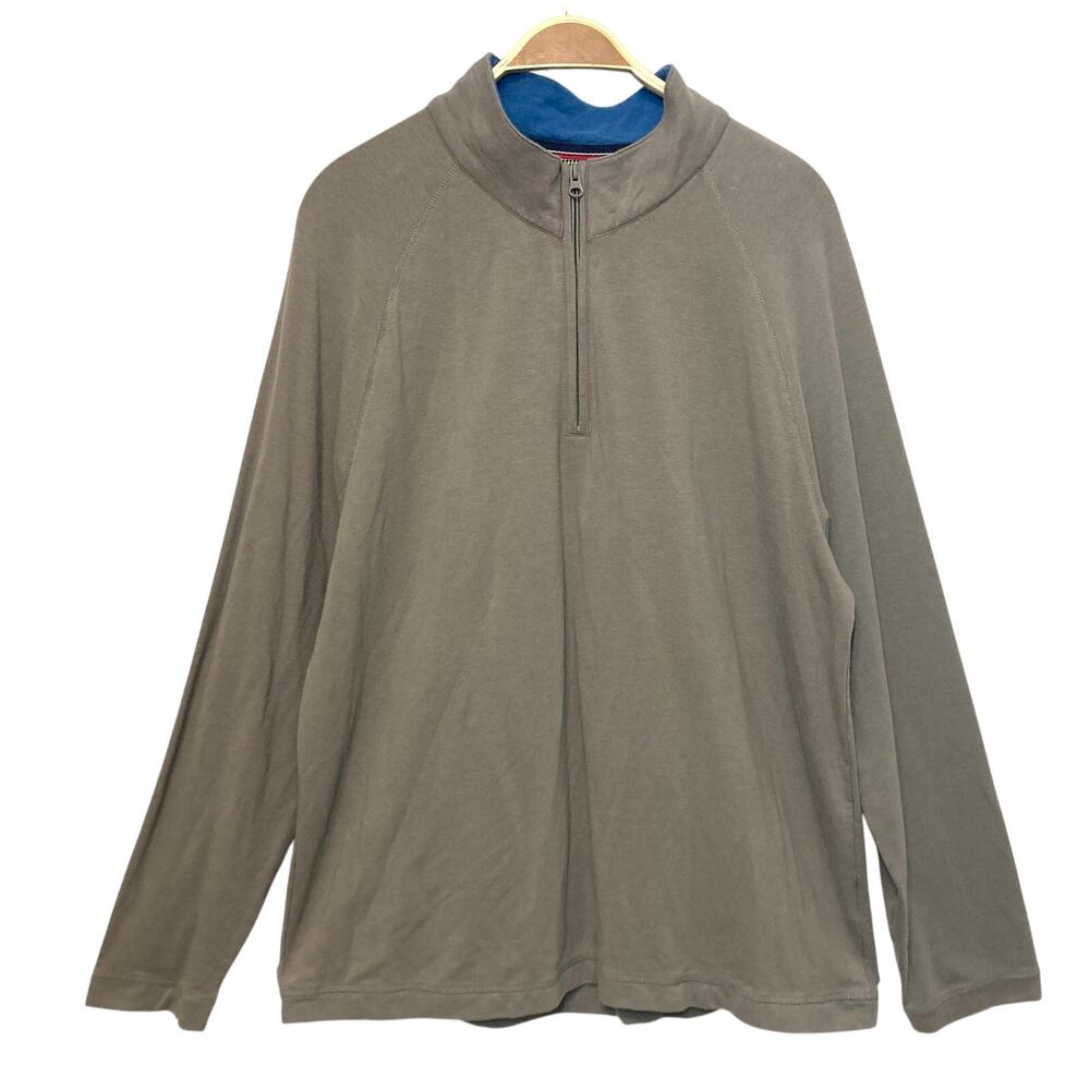 English Laundry Men’s XL Fall Gray Blue Quarter 1/4 Zip Collar Pull Over Sweater